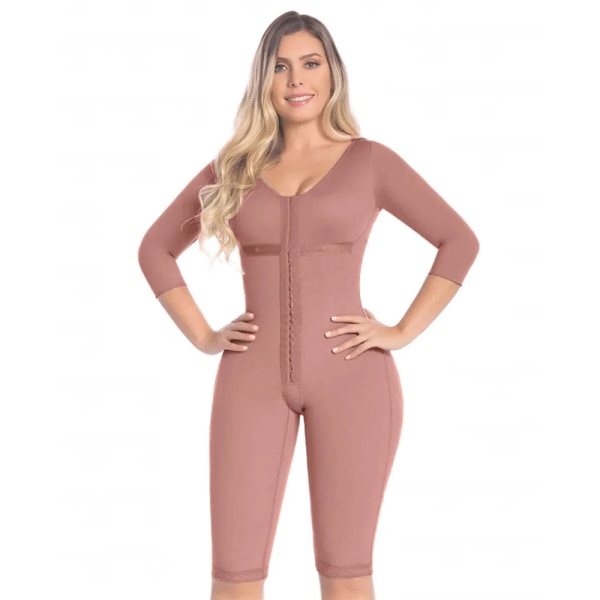 Fajas colombiansk gördel waist trainer dubbelkompression BBL-shorts Magkontrollslida Bantning Platt mage Modelleringsbälte Black M