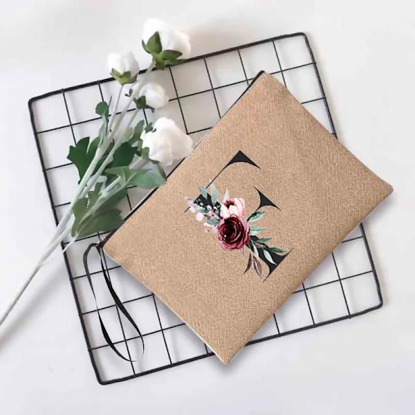 Sminkväska för kvinnor Mode Print Kosmetiska väskor Organizer Tvätta toalettartiklar Påse Dam Clutch Student Pennväska 4blackb F
