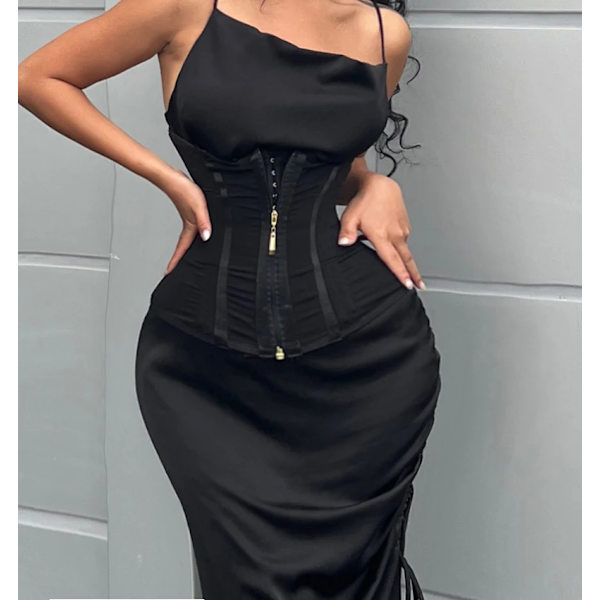 AfruliA High Compression Waist Trainer Magekontrollrem Timglas Figur Shapewear Cincher Fajas Colombianska gördlar Lång bål Apricot corsets XL