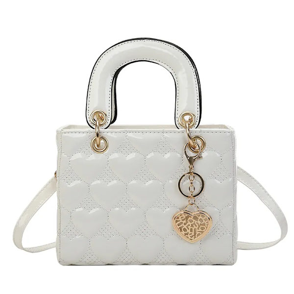 Handväska Dammärke Lyxväskor Högkvalitativt mode Klassisk Quiltad fyrkantig handtagsväska Kvinnor Crossbody axelväskor White handbag 22x19x11