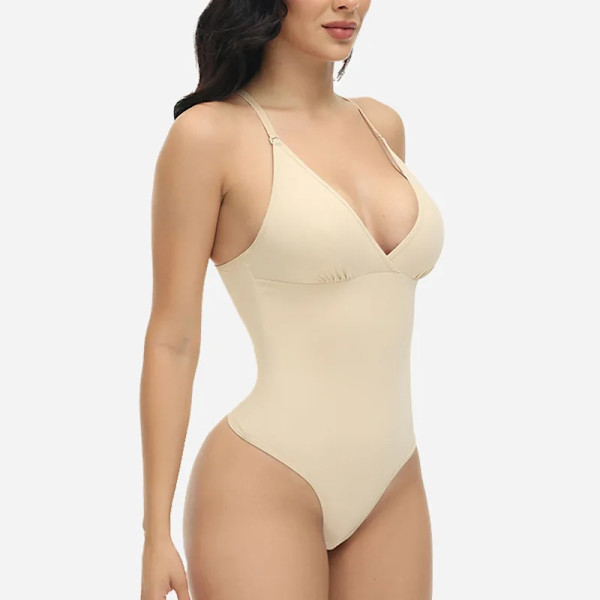 Woo Store Kvinnor Body Slimming Underkläder Kroppsformare Thong Waist Trainer Korsett Shapewear Tummy Control WSSS-12 Skin M