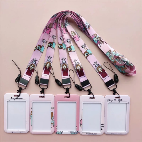 Sjuksköterska Doctor Lanyard ID-korthållare Lanyard Flickor Credential Holdare Halsband Dam Badge Hållare Nyckelringar Tillbehör lanyard card holder(.2381)