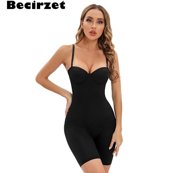 Damer Sexiga bygelbyxor Svart Shapewear Body Sexig Casual Body Shapers Stretch Bodys Naken Jumpsuit Bodys Underkläder White S