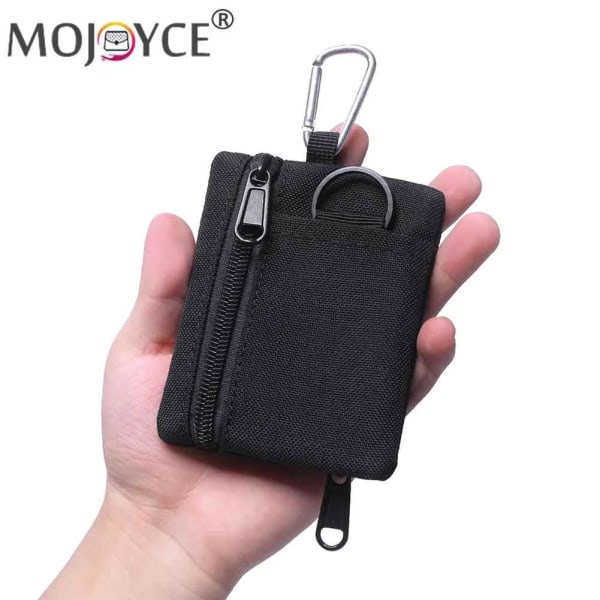 Tactical Bag Outdoor EDC Molle Pouch Plånbok Dragkedja Militär midja Fanny Pack Mobiltelefon Pouch Bälte Midjeväska EDC Gear Bag Black Python