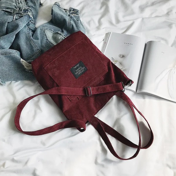 Ny axelväska i canvas för kvinnor Mode manchester Crossbody-väska med stor kapacitet Kvinnlig Casual Pläd Enfärgade handväskor Brown