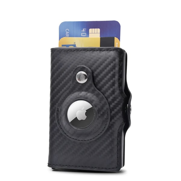 AirTag Wallet Rfid Kreditkortshållare Herr Kolfiber Tunn Bankkorthållare Case Airt Tag Man Smart Minimalistisk Plånbok Macsafe T-Red