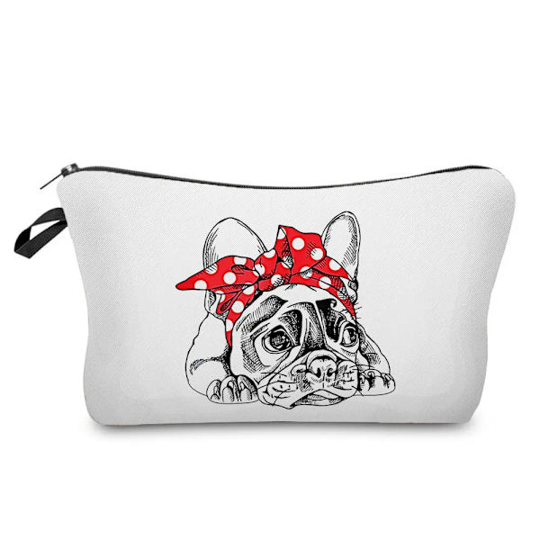 Söt och rolig kosmetisk väska med print utomhus portabel kvinna toalettväska Anpassningsbar skollärare present necessär sminkväska hz5899 Dog Paw Bag