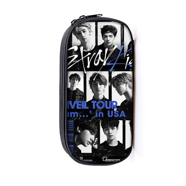 KPOP Stray Kids pennväska dam sminkväska Stray Kids MINHO JISUNG WOOJIN CHANBIN FELIX pennask för tonåring Kosmetiska fodral qbbstrays11