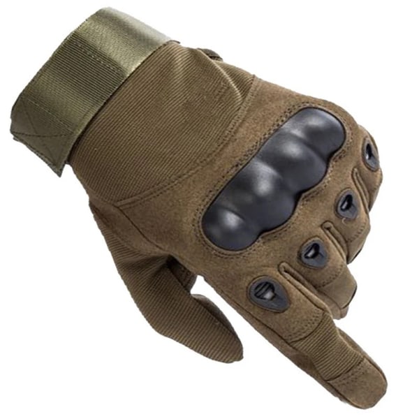 Taktiska handskar Long Finger Special Forces Soft Shell Design Klättring Motorcykel Handskar Vinter Canvas Handskar Militär Fan Sport Longfinger armygreen L
