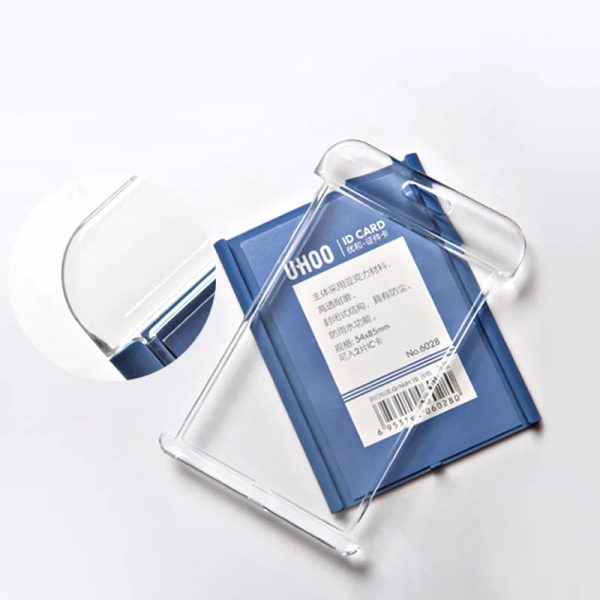 1 st Transparent arbetskortsmärkehållare Kontorpersonal Anställdas ID-kort Klart pass Namn Cover Case med rem blue(.1023)