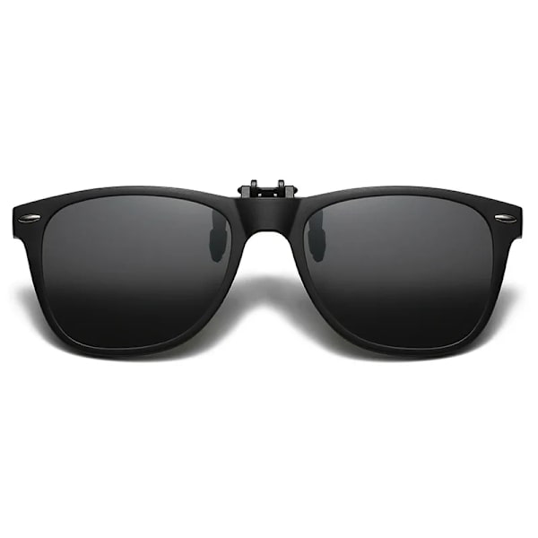 TR90 Polarized Clip On Solglasögon Män Flip Up Photochromic Solglasögon Spegel Blå Gul Lins Night Vision Körglasögon black black as picture