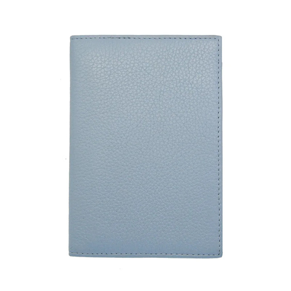 Passhållare i 100 % äkta läder Mjukt case Cover för passplånboken light blue