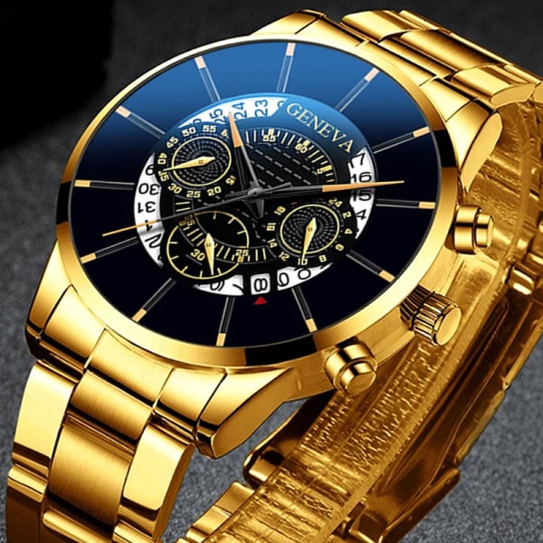 Relogio Masculino 2022 Herrenmode Business Uhren Manner Casual Kalender Uhr Mannlichen Edelstahl Quarzuhr Montre Homme L Black Blue