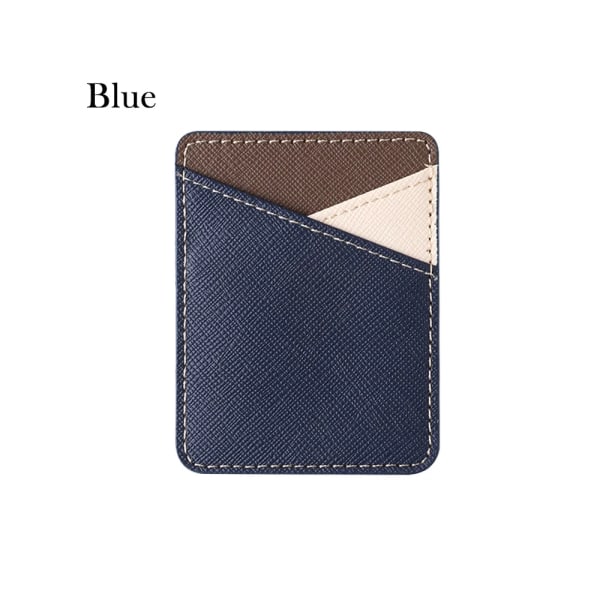 1 st New Fashion ID Kreditkortshållare självhäftande klistermärke Mobiltelefon Plånboksficka Elastisk mobiltelefonficka Stick-on kortväska Blue