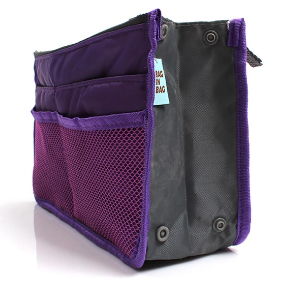 Handväska Organizer Insats för handväskor Väska Organizer Inuti Tote Pocketbok Kvinnor Sjuksköterska Nylon Multifunktionell kosmetisk förvaringsväska Deep Blue