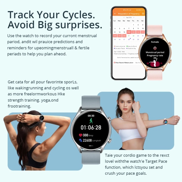 COLMI i20 Smart Watch Herr 1,32 tum 360*360 skärm Bluetooth Ring Puls Sömn Fitness Tracker Smartwatch Dam Gray