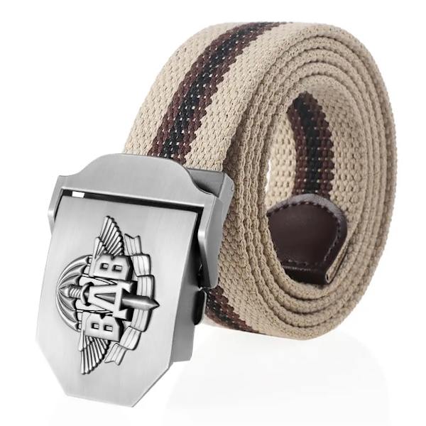 SupSindy män Canvasbälte 3D ryska luftburna trupper VDV metallspänne jeansbälten för män Army Military Taktisk Bälten Man Strap Khaki stripes 100cm