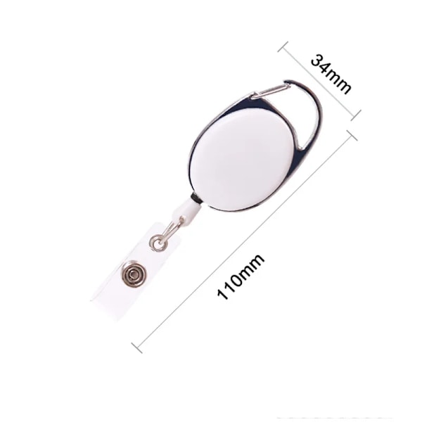 Genomskinlig korthållare Sjuksköterska Indragbar Badge Reel Clip Visitkort Holde Work Lanyard ID Namnkort Cover Case 1set(.963)