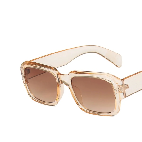 RBROVO fyrkantiga solglasögon Herr Lyxmärke Glasögon för Herr/Kvinnor Lyxmärke Glasögon Herr Spegel Gafas De Sol Para Hombre ChampagneTea As picture