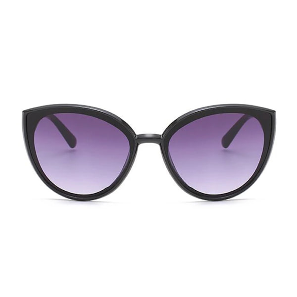 Retro Cat Eye Style Solglasögon Kvinna Mode Gradient Solglasögon för kvinnligt märke Designer Glasögon Färgglad spegel Gafas De Sol Double Gray