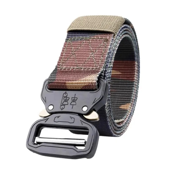Herrbälte Army Style Stridsbälten Quick Release Militär Utomhusträning Jakt Vandringsverktyg Midjeband Nylon Taktiskt bälte A08 one size