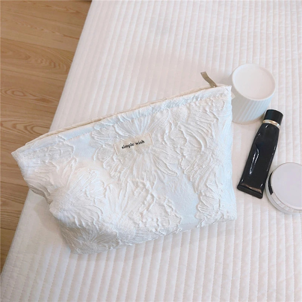 Canvastyg Damkosmetikväska Dam Clutch Nytt blommiga sminkväskor Rese sanitetsbinda Organizer Förvaringspåse X