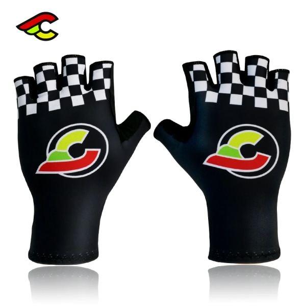Cykelhandskar Summer Half Finger Herr Dam Sport Stötsäkra cykelhandskar Gel MTB Cykelhandskar Svarta Halkfria gymhandskar Glove-I M