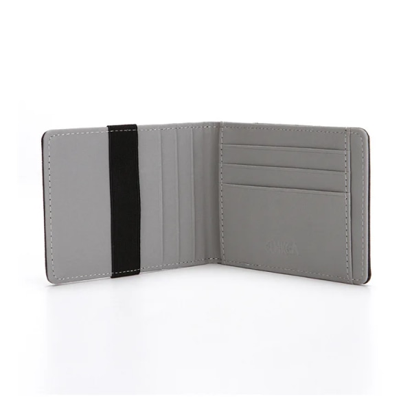 Kreditkortshållare för män Minimalistisk RFID-spärrande plånbok Korthållare Smal plånbok RFID-blockerande män Säker väska i konstläder Plånböcker gray