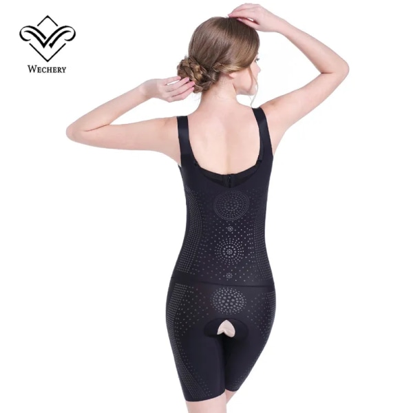 Wechery Thin Body Shaper Sommar Bodysuit för kvinnor Pärmar och Shapers Plus Size Andningsbara slimmade underkläder för kvinnlig Faja black XL