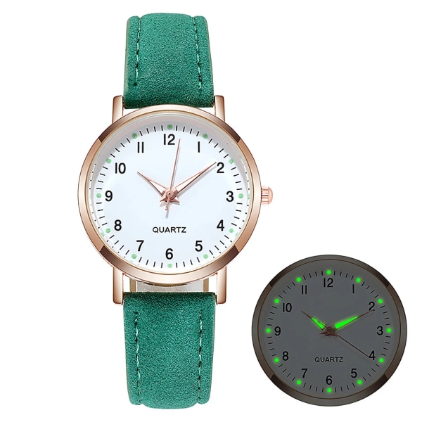 Frostat bälte ljus kvinnlig kvarts armbandsur Retro lysande klänning watch Lyxklockor för kvinnor Montre Femme Montre Black