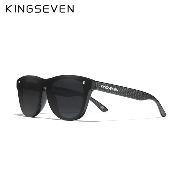 KINGSEVEN 2022 New Brand Design Damglasögon TR90 Polarized Solglasögon Herr Retro Solglasögon Sonnenbrille Herren Black Orignal