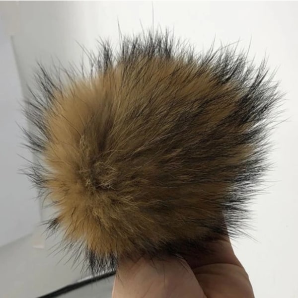 Vintermössa med Pompom i Mink och Ball Cap för Kvinnor och Flickor, Stickad Beanie, Helt Ny, Tjock Kvinnomössa, 50-54-60 cm POMPOM child 50-54CM