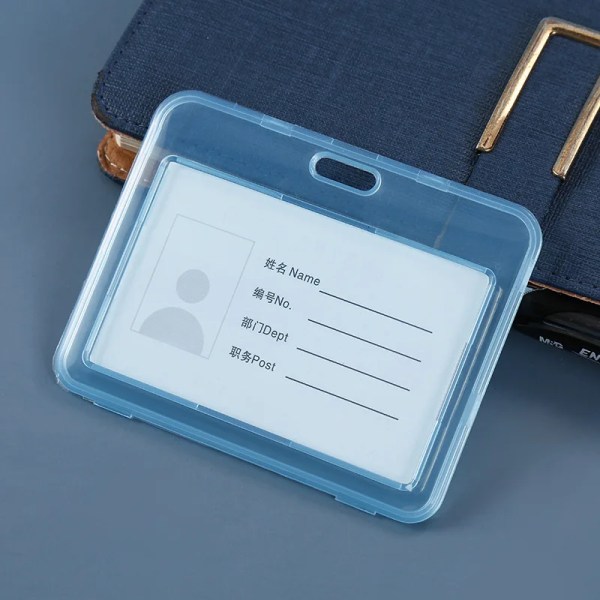 Kvinnor Män Cover Case Transparent Business Kreditkort Bank ID-kort Sleeve Skydda Hållare Case för student blue(.695)