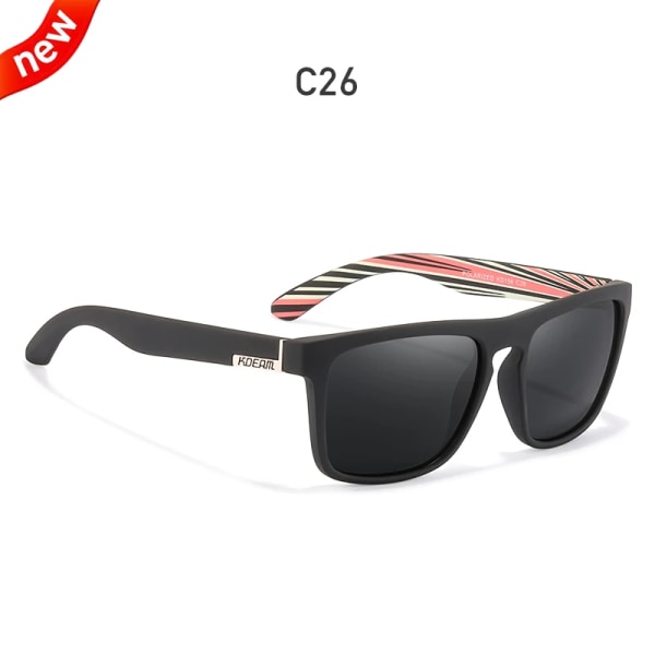 Fashion Guy's Solglasögon från KDEAM Polarized Solglasögon Herr Klassisk design All-Fit Spegel Solglasögon Med Brand Box CE C26