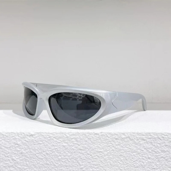 Nya Y2K Sports Punk Solglasögon Dam Designer Square Goggle Herr Lyxmärke Solglasögon UV400 Färgglada spegel Modeglasögon C5 As shown in the figu