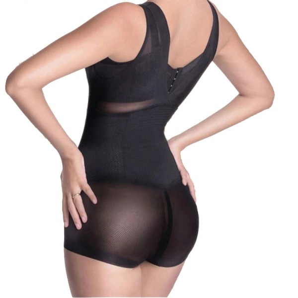 CXZD Kvinnor Shapewear Magdräkt Kontroll Underbyst Kvinnor Body Shaper Slimming Underkläder Väst Bodysuits Jumpsuit Black XXL