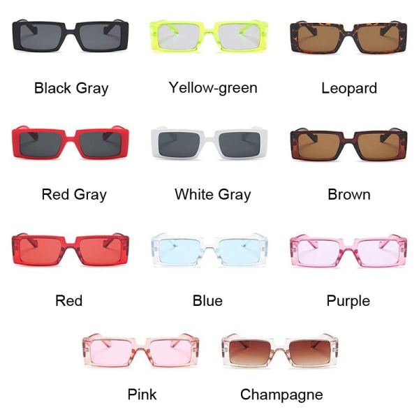 Solglasögon i fyrkantig stil Kvinna Lyxigt märke Resor Små rektangulära solglasögon Kvinnligt mode Transparent Retro Svart Oculos Leopard