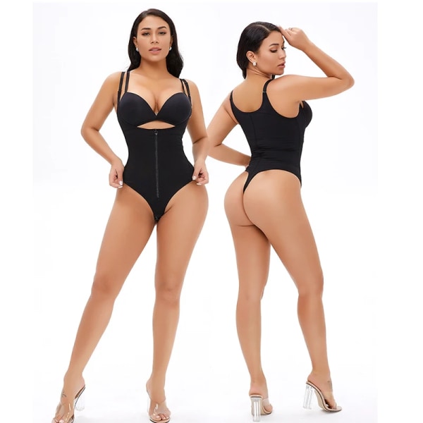 GUUDIA Thong Shapewear 6XL Shapers för kvinnor Magkontroll Fajas Colombianas Body Shaper Dragkedja Öppen byst Body Shaper hooks crotch a XXL