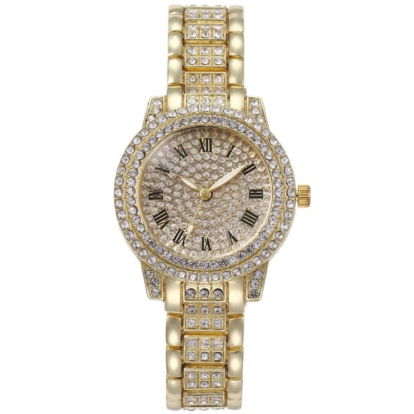 Hot Fashion Dam Lyx Diamant Klockor Armband Dam Quartz Watch Rose Gold Dam Armbandsur Shiny Crystal Reloj Mujer Silver
