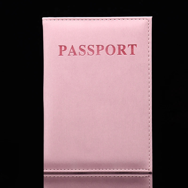 PU Läder Kvinnor Cover Pink World Universal Resepass Biljetthållare Cover på case Passpåse New Pink