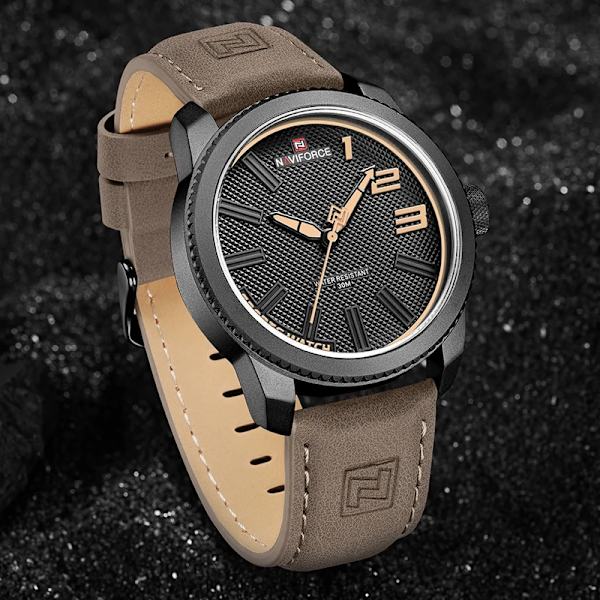 NAVIFORCE Toppmärke watch för män Militär sportklockor i läder Man Casual Vattentät manlig klocka 2022 Ny watch S W L BN
