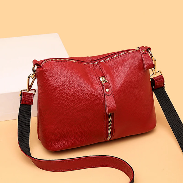 Väskor i äkta läder för kvinnor Casual Enkel Små handväskor för kvinnor Högkvalitativ naturlig nötkött Kvinnlig axlar Crossbody Tote Khaki