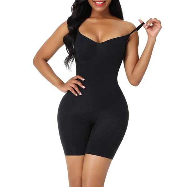 VIP Body Slimming Waist Trainer Butt Lifter Push Up Corset Slim Shapewear 1skin1balck L