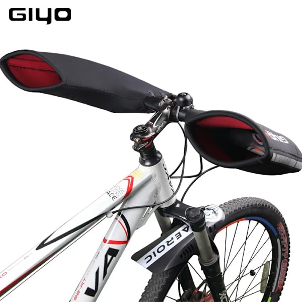 Cykling Vinter Varm cykelhandske Herr Dam Vind Regntätt Styrevantar MTB Road Bike Bar Handskar Handskar för cykelsäkerhet MTB black