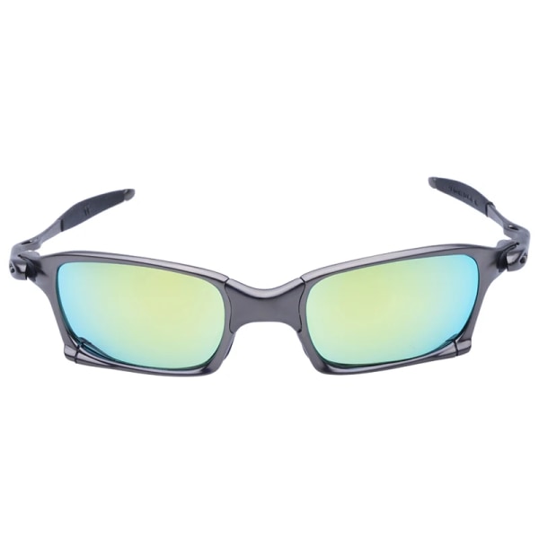 MTB Man Polarized Solglasögon Cykelglasögon UV400 Fiskesolglasögon Metall Cykelglasögon Cykling Glasögon Ridglasögon A1-1 Gold