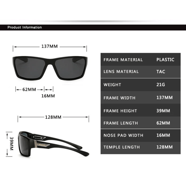 Polariserade solglasögon Körskydd för män för män Solglasögon för män Säkerhet 2022 Luxury Brand Designer Oculos C1 Polarized