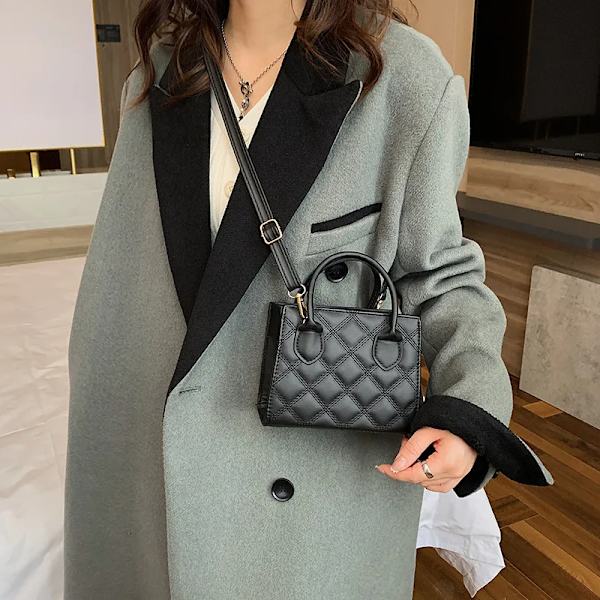 Diamond Lattice Crossbody Bag Dam Axelväska Små handväskor och plånböcker Designer Cross Body Bag för kvinnor Flap Mini Tote Khaki