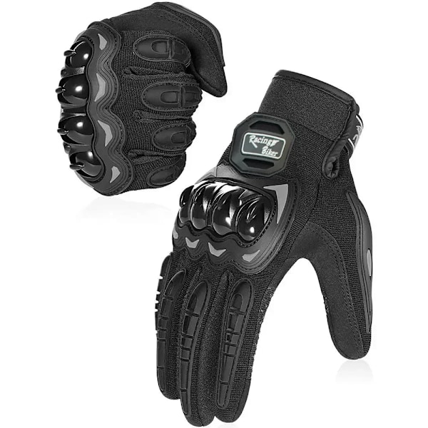 Nyskapande Dödskalle Termiska Motorcykelhandskar Guantes Vattentäta Pekskärm Helfinger Läder Anti-Fall Moto Halkfria Åkhandskar Herr green XXL