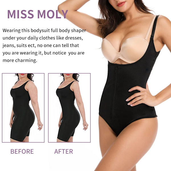 Efter födseln Gravidkläder Efter förlossningen Närmast Midja Bantning Body Kvinnor Magkontroll Underkläder Rumplyftare Trosor Black XL