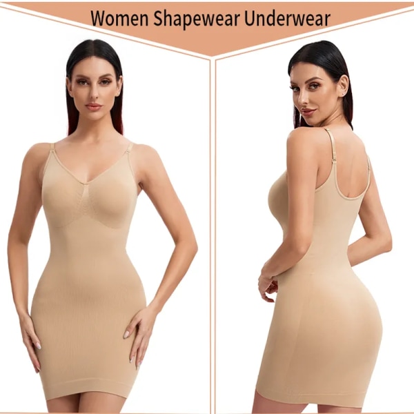 Kvinnor Body Shapewear Corset Shaper Damer Sexiga Underkläder Underkläder Höft Mage Korsett Sommar Tunn One-Piece Body Shapewear Beige XXL